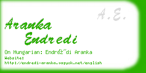 aranka endredi business card